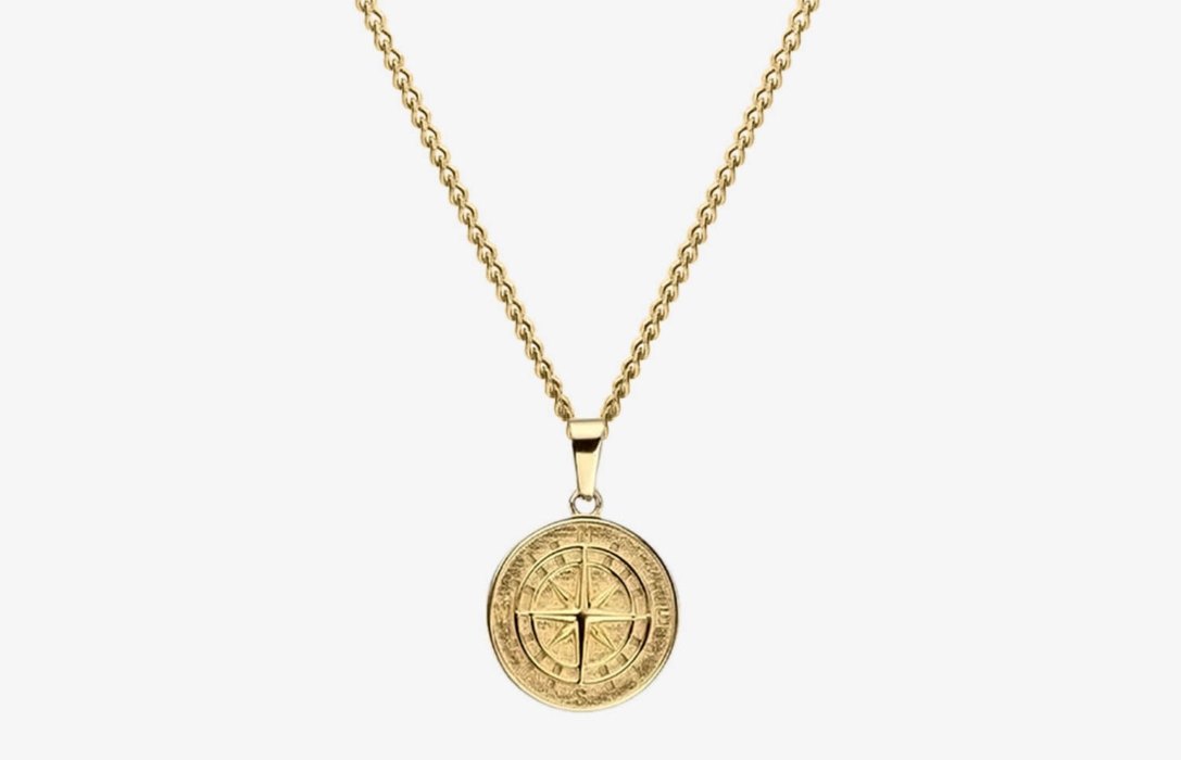 Oliver Cabell Compass Pendant Ketten Herren Gold | CH815-90