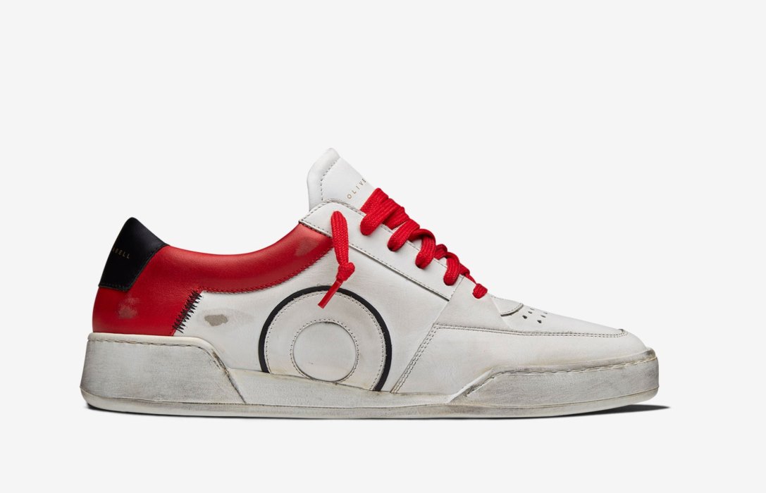 Oliver Cabell Court Sneakers Herren Weiß Rot | CH266-02