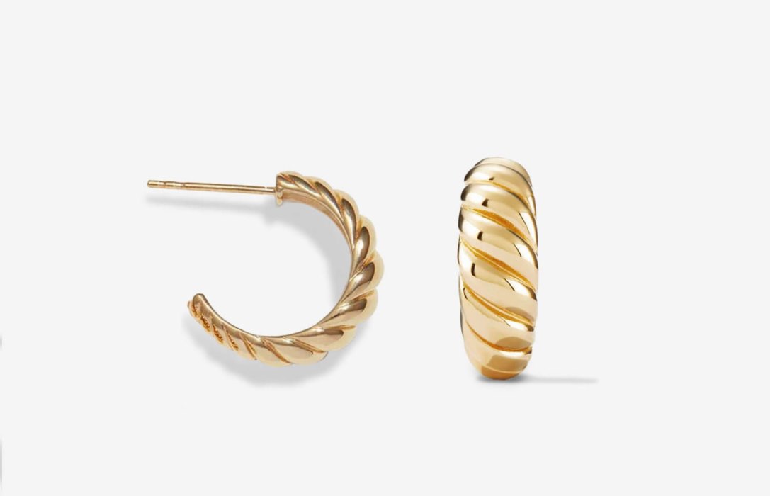 Oliver Cabell Croissant Hoops Damen Gold | CH732-31