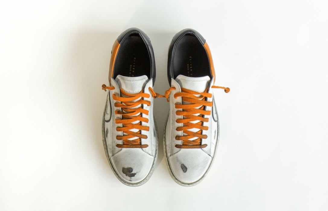 Oliver Cabell Low 1 Low Top Sneakers Damen Weiß Orange | CH168-29