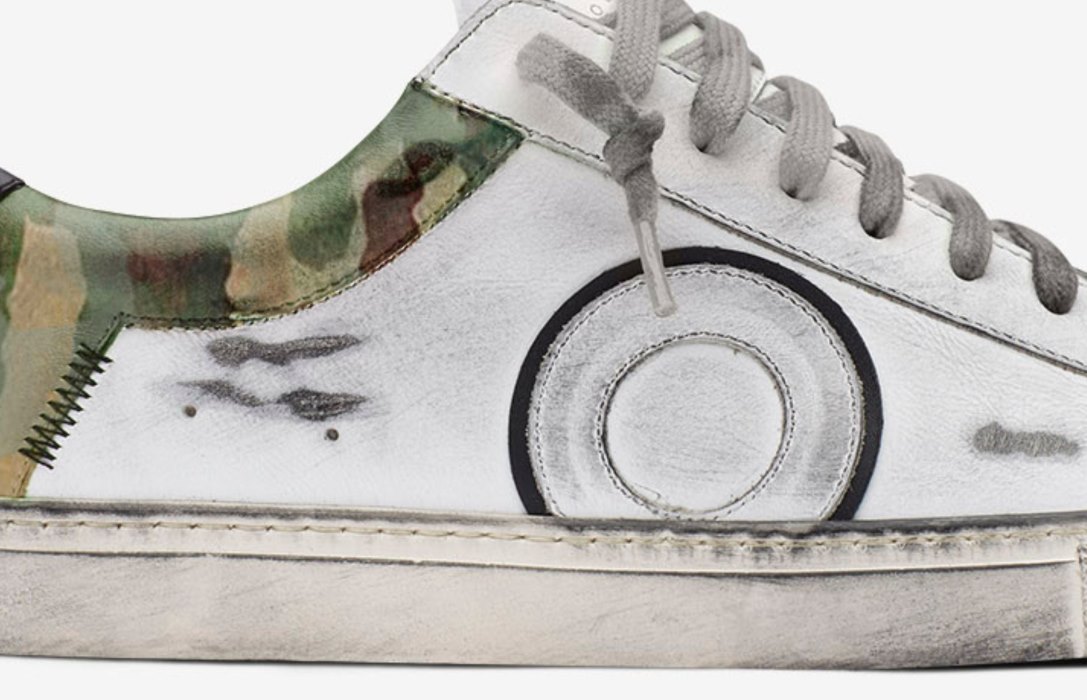 Oliver Cabell Low 1 Low Top Sneakers Herren Weiß Camouflage | CH407-13