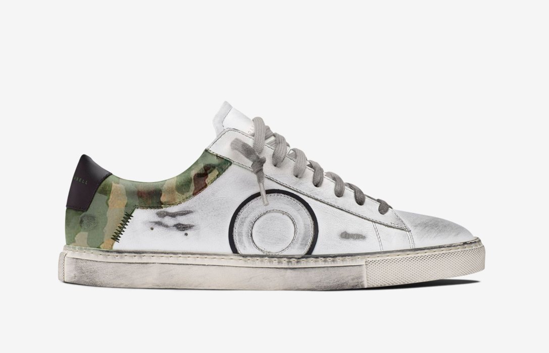 Oliver Cabell Low 1 Low Top Sneakers Herren Weiß Camouflage | CH407-13