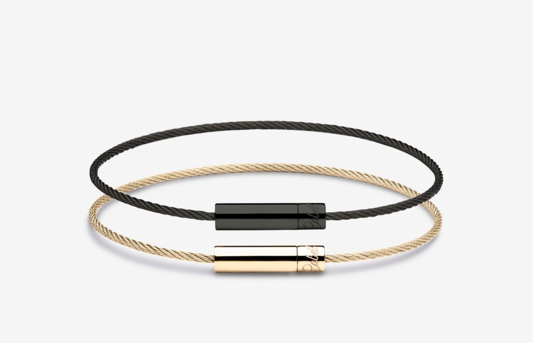 Oliver Cabell Michael Cable Bracelet Set Herren Gold Schwarz | CH853-69