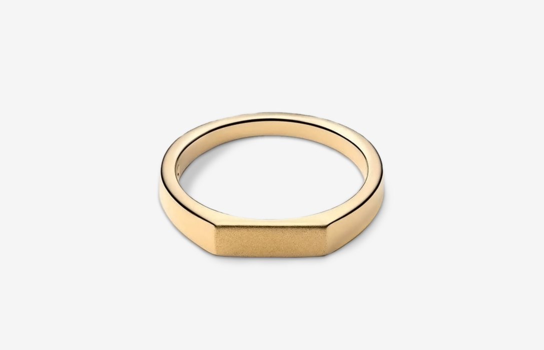 Oliver Cabell Thin Signet Ringe Herren Gold | CH550-11