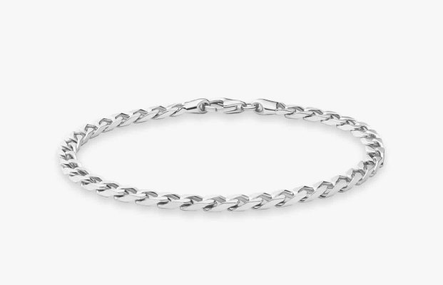 Oliver Cabell 4mm Cuban Chain Armband Herren Silber | CH316-46