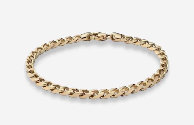 Oliver Cabell 8mm Cuban Chain Armband Herren Gold | CH900-29