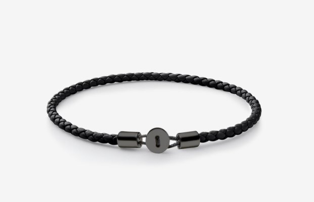 Oliver Cabell Gordon Leder Armband Herren Schwarz | CH273-81