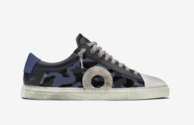 Oliver Cabell Low 1 Low Top Sneakers Herren Blau Camouflage | CH734-31